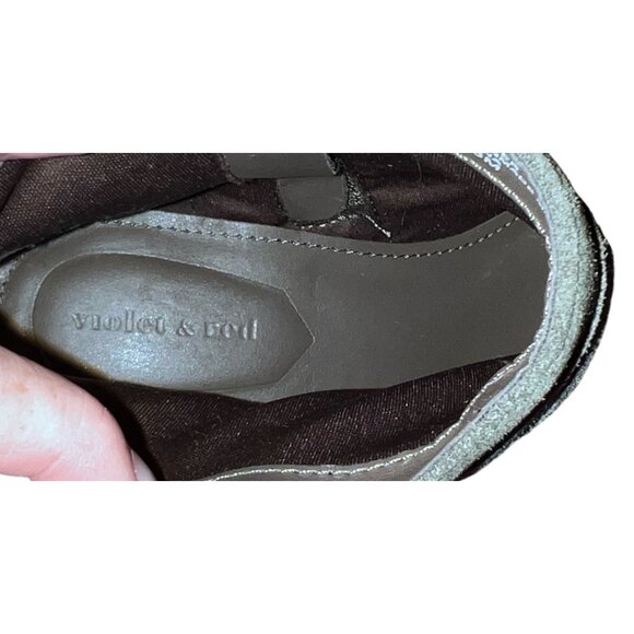 Violet & Red Jenna Ankle Boots With Leather Upper & Stacked Heel Size 6  Green - Picture 8 of 16